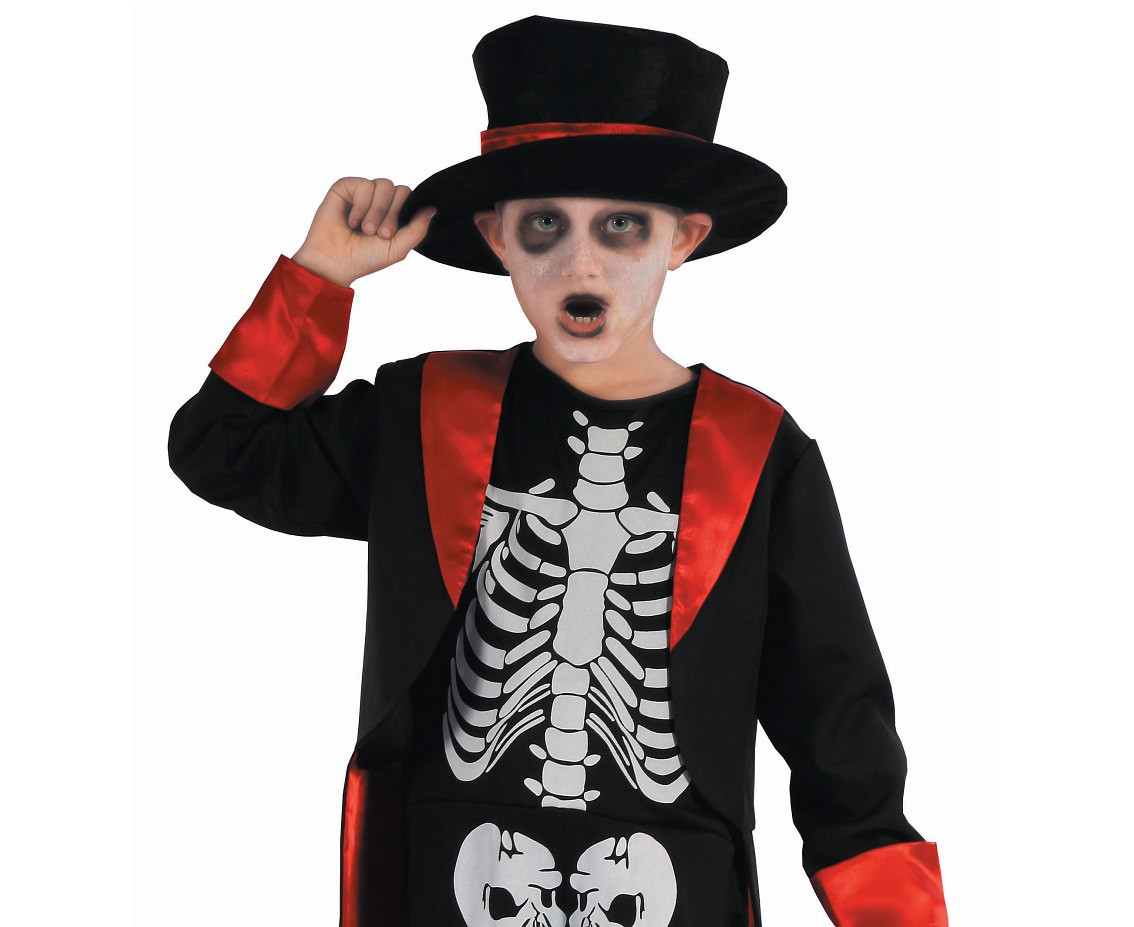 Role play-set for child Elegant Skeleton (jumpsuit, jacket, hat), size 110/120 cm